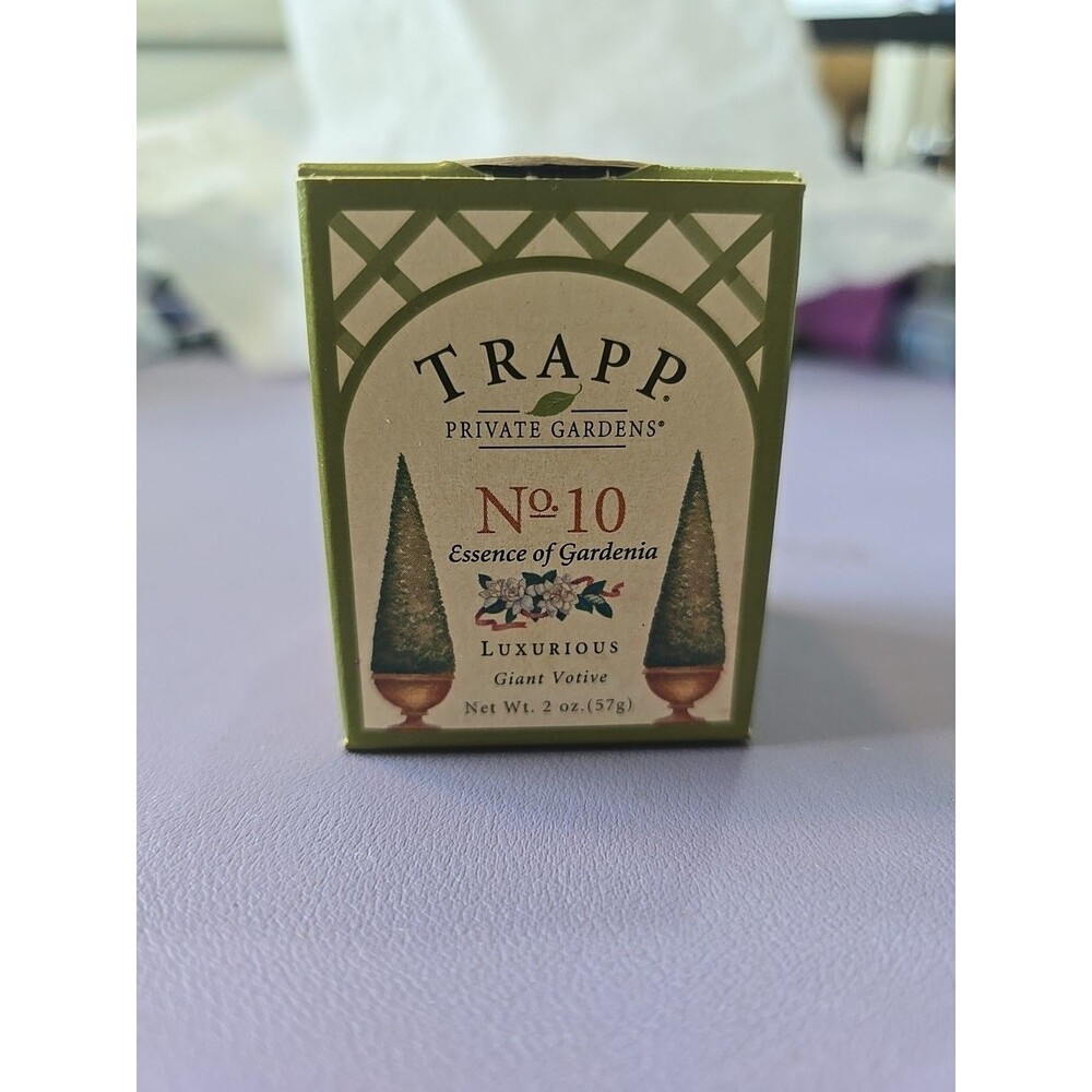 New TRAPP Prívate Gardens No.10 “Essence Of Gardeni” Giant Votive Candles 2oz